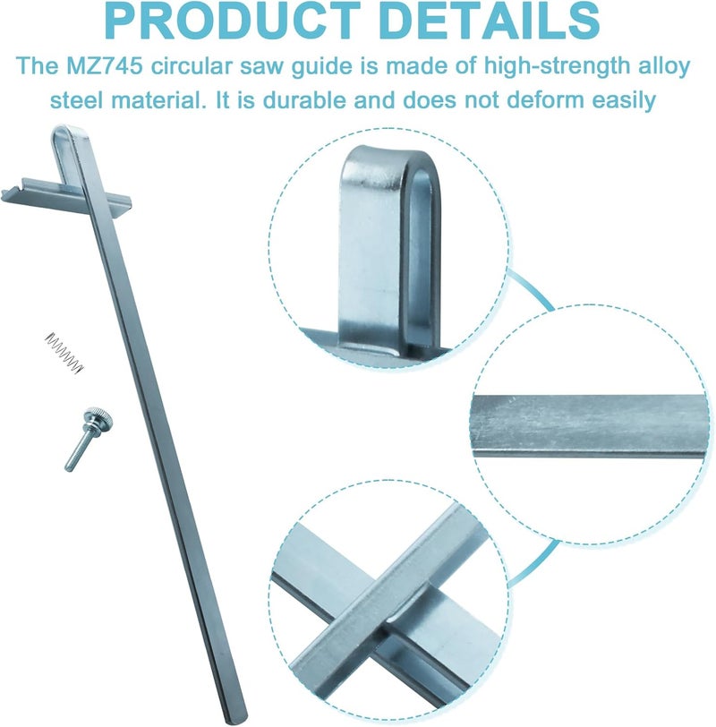AGUNION MZ745 Adjustable Circular Saw Rip Fence and Edge Guide for Bos-ch Circular Saws (1 Pack) - Image 3